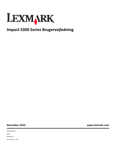 Brugsanvisning Lexmark Impact S300 Multifunktionsprinter