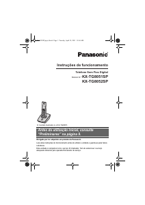 Manual Panasonic KX-TG8052SP Telefone sem fio