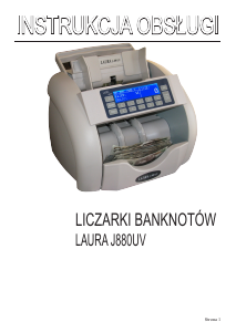 Instrukcja Laura J880UV Licznik banknotów