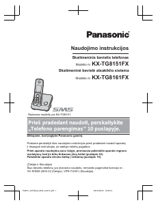 Vadovas Panasonic KX-TG8151FX Belaidis telefonas