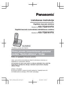Rokasgrāmata Panasonic KX-TG8161FX Bezvadu tālrunis