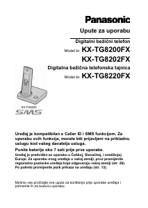 Priručnik Panasonic KX-TG8202FX Bežični telefon