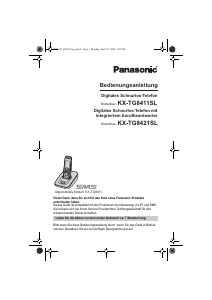 Bedienungsanleitung Panasonic KX-TG8421SL Schnurlose telefon