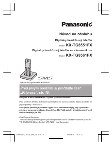 Návod Panasonic KX-TG8551FX Bezdrôtový telefón