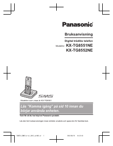 Bruksanvisning Panasonic KX-TG8551NE Trådlös telefon