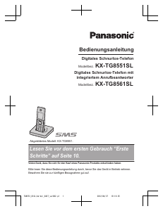 Bedienungsanleitung Panasonic KX-TG8551SL Schnurlose telefon