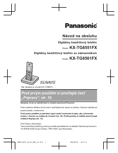 Návod Panasonic KX-TG8561FX Bezdrôtový telefón