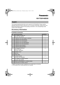 Bruksanvisning Panasonic KX-TG9140EXX Trådlös telefon