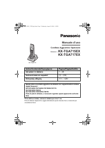 Manuale Panasonic KX-TGA715E Telefono senza fili