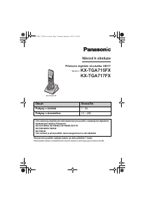 Návod Panasonic KX-TGA717FX Bezdrôtový telefón