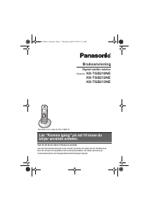 Bruksanvisning Panasonic KX-TGB210NE Trådlös telefon