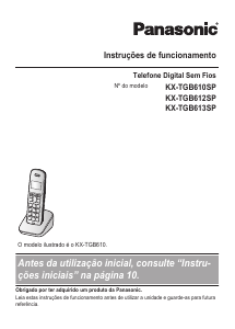 Manual Panasonic KX-TGB610SP Telefone sem fio