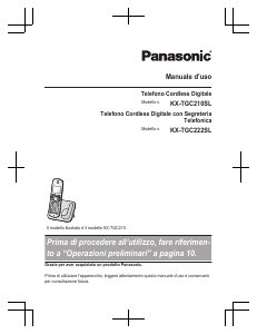 Manuale Panasonic KX-TGC210SL Telefono senza fili