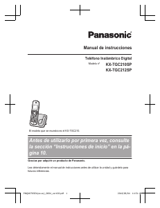 Manual de uso Panasonic KX-TGC210SP Teléfono inalámbrico