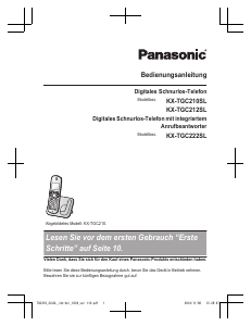 Bedienungsanleitung Panasonic KX-TGC212SL Schnurlose telefon