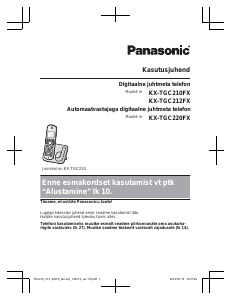 Kasutusjuhend Panasonic KX-TGC220FX Traadita telefon