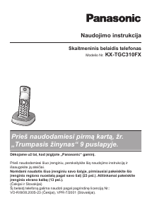 Vadovas Panasonic KX-TGC310FX Belaidis telefonas