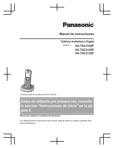 Manual de uso Panasonic KX-TGC312SP Teléfono inalámbrico