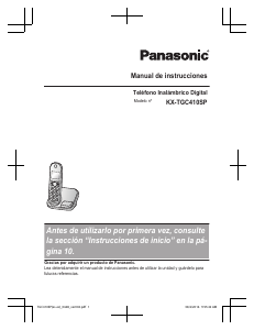 Manual de uso Panasonic KX-TGC410SP Teléfono inalámbrico