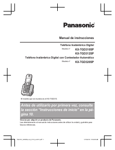 Manual de uso Panasonic KX-TGD310SP Teléfono inalámbrico