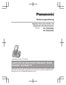 Bedienungsanleitung Panasonic KX-TGD323SL Schnurlose telefon