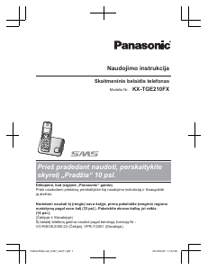 Vadovas Panasonic KX-TGE210FX Belaidis telefonas
