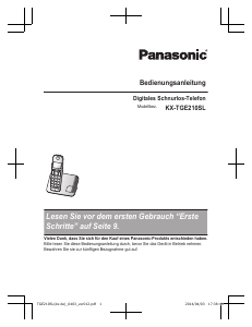 Bedienungsanleitung Panasonic KX-TGE210SL Schnurlose telefon