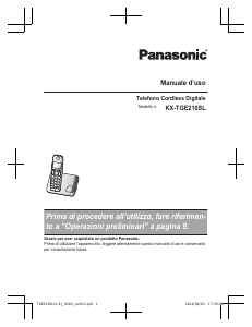 Manuale Panasonic KX-TGE210SL Telefono senza fili