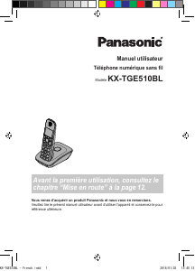 Mode d’emploi Panasonic KX-TGE510BL Téléphone sans fil