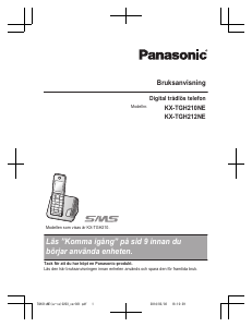 Bruksanvisning Panasonic KX-TGH210NE Trådlös telefon