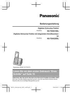 Bedienungsanleitung Panasonic KX-TGH210SL Schnurlose telefon