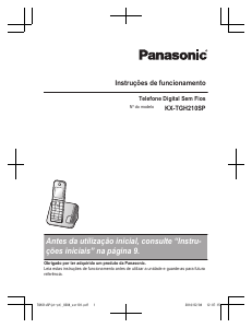 Manual Panasonic KX-TGH210SP Telefone sem fio