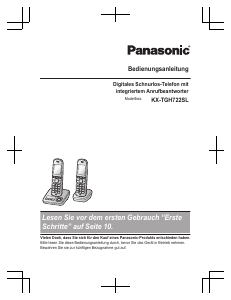 Bedienungsanleitung Panasonic KX-TGH722SL Schnurlose telefon