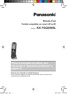 Manuale Panasonic KX-TGQ200SL Telefono senza fili