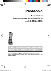 Mode d’emploi Panasonic KX-TGQ400SL Téléphone sans fil