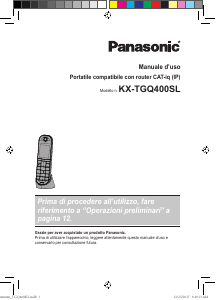 Manuale Panasonic KX-TGQ400SL Telefono senza fili