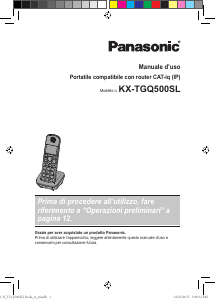 Manuale Panasonic KX-TGQ500SL Telefono senza fili