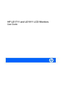 Manual HP LE1911 LCD Monitor