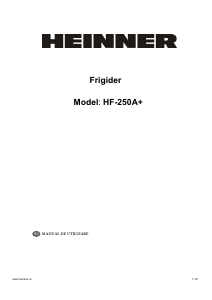 Manual Heinner HF-250A+ Refrigerator