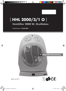 Bedienungsanleitung ROWI HHL 2000/3/1 O Heizgerät