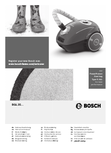 Посібник Bosch BGL35MON6 Пилосос