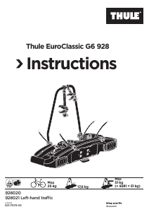 Instrukcja Thule EuroClassic G6 928 Bagażnik rowerowy