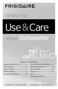 Manual Frigidaire FDPC4221AS Dishwasher