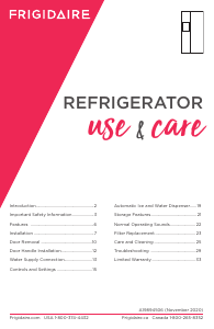 Manual Frigidaire FRSS2333AS Fridge-Freezer