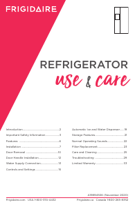 Manual Frigidaire FRSS2633AS Fridge-Freezer