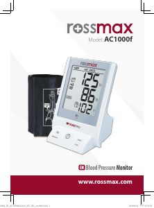 Handleiding Rossmax AC1000f Bloeddrukmeter