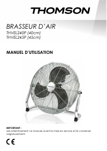 Mode d’emploi Thomson THVEL245P Ventilateur