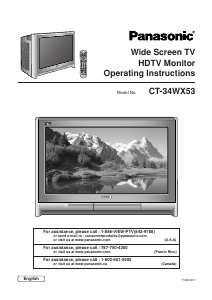 Manual Panasonic CT-34WX53 Television