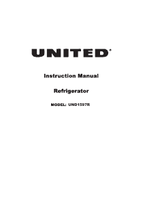 Handleiding United UND1597R Koel-vries combinatie
