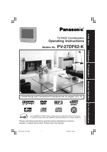 Mode d’emploi Panasonic PV-27DF62 Téléviseur